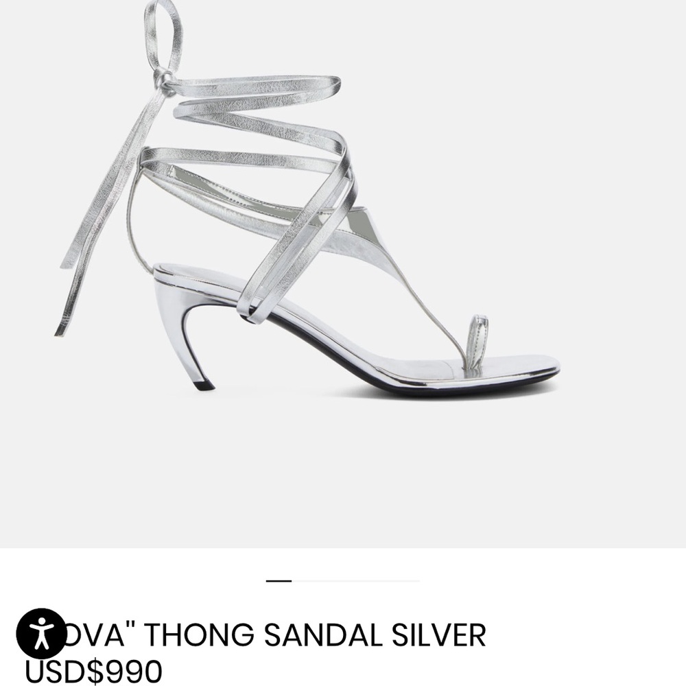 The Attico Silver Vegan Leather Footwear